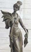 Classical Victorian Woman Bronze Sculpture