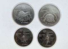 1976 Canadian Olympics Sterling Silver 4 Coin Set