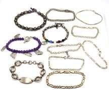 Group lot of 11 Vintage 925 sterling silver bracelets