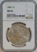 Shimmering Gem BU 1881-S Morgan Silver Dollar. NGC MS65
