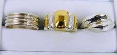 3 Fine Quality Sterling Silver Rings, Size 8