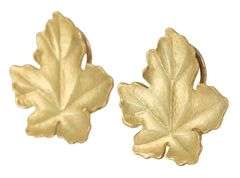 Tiffany & Co. Angela Cummings Maple Leaf Clip On Earrings