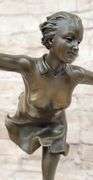 Olympic Sport Ice Skater Bronze Sculpture