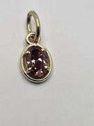 Certified Yellow Gold Pink Lab Diamond Pendant
