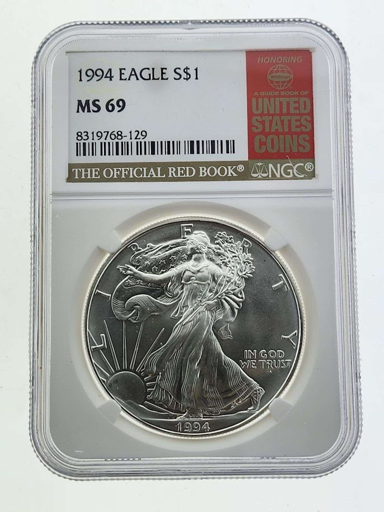 1994 American Silver Eagle, NGC MS69 