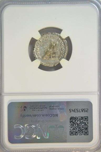 Handsome Caracalla Roman Silver Denarius, 198-217 AD. NGC XF