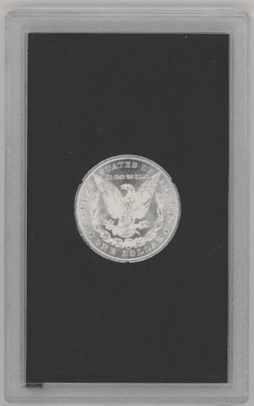 Blazing virtual Gem BU 1881-CC Morgan Silver Dollar in original GSA pack