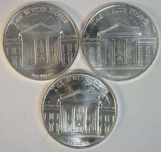 3 Different Donald Trump 1 Troy Oz pure .999 fine silver pieces