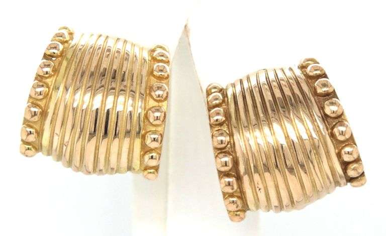 14kt Yellow gold shrimp clip on earrings