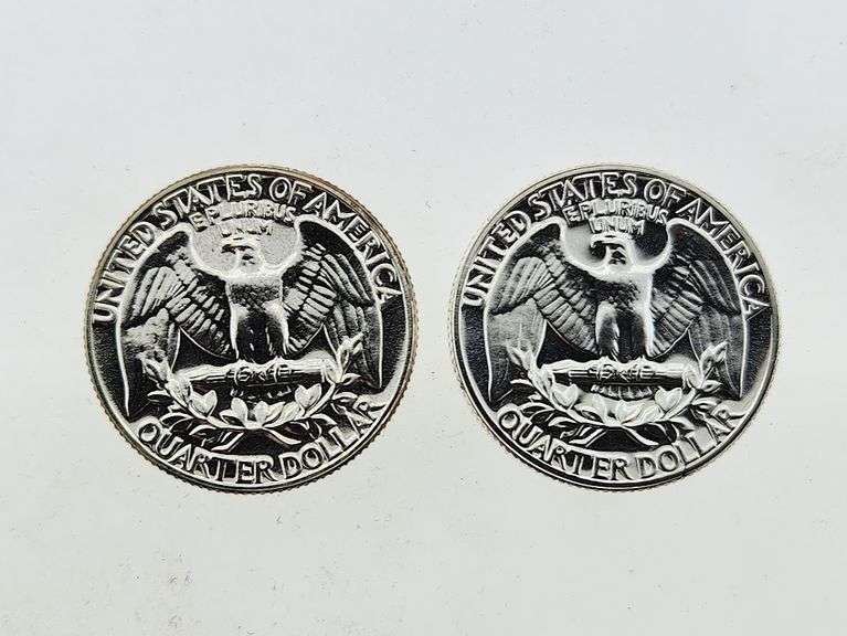 1961 & 1962 Proof Silver Washington Quarters