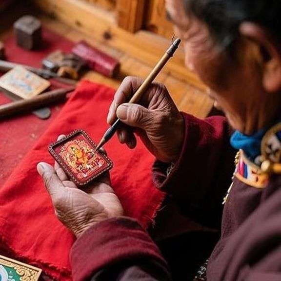 Tibetan Monk Tsa Tsa Buddha Amulet