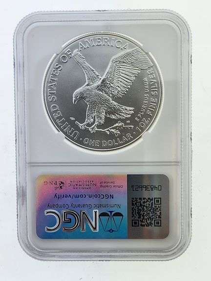 2021 American Silver Eagle, NGC MS69 Type 2 "Red Book Label"