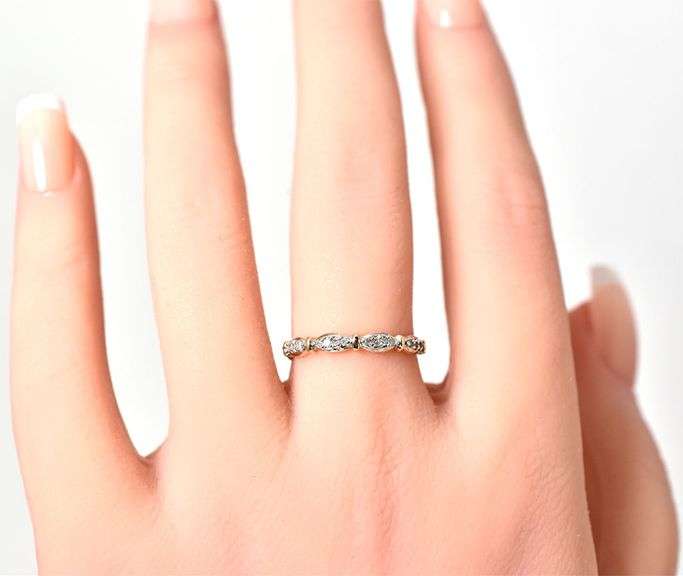 Timeless 10K Yellow Gold Diamond Ring with White Gold Accents