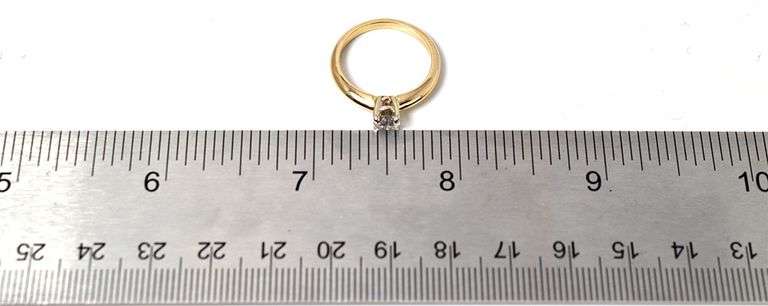 Elegant 14K Yellow Gold Approx. 0.46CTW Diamond Ring