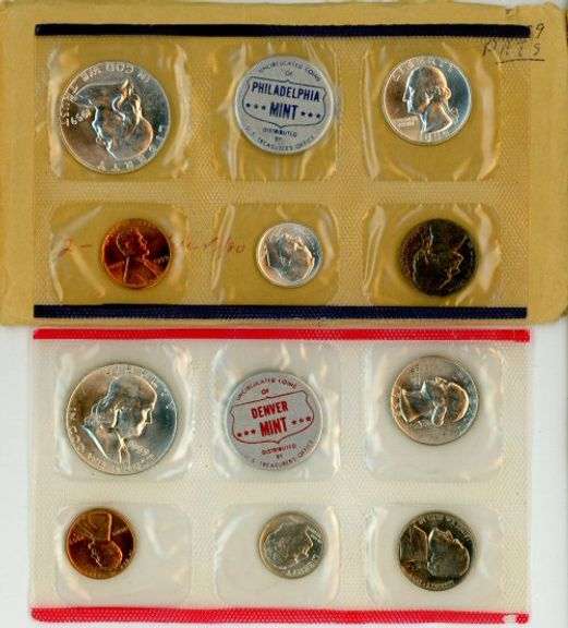 Choice Original 1959 'P' & 'D' Uncirculated Mint Set
