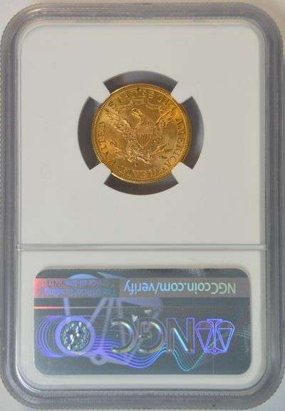 Nearly MS65 Gem BU 1886-S $5 Liberty Gold Piece. NGC MS64+