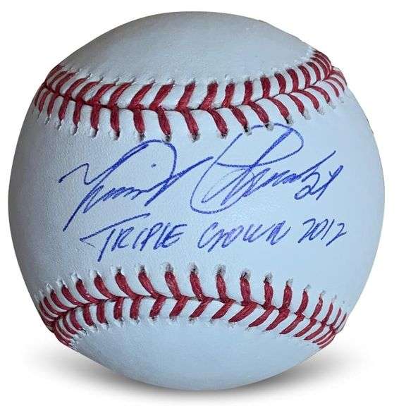 Miguel Cabrera Triple Crown 2012 Signed Baseball with COA