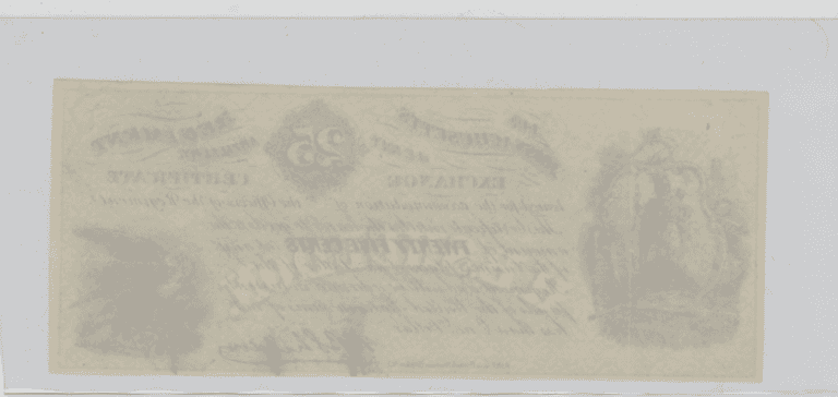 1860's Massachusetts Heavy Artillery Regiment Exchange Certificate - 25 Cents (Civil War Era Sutler 