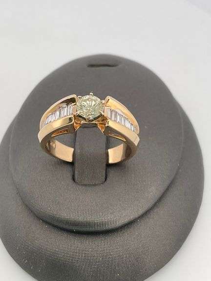 CERTIFIED 14K YELLOW GOLD AND DIAMOND RING