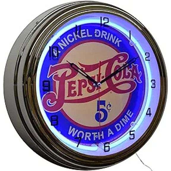 Pepsi-Cola Neon Clock