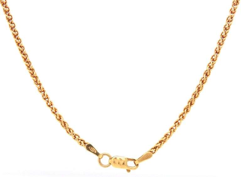 Smooth Feeling 18K YG Wheat  Necklace