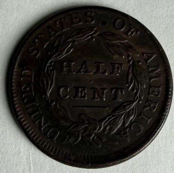1809 Near Unc Half Cent,