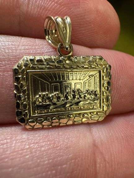 10k Yellow Gold The Last Supper Pendant