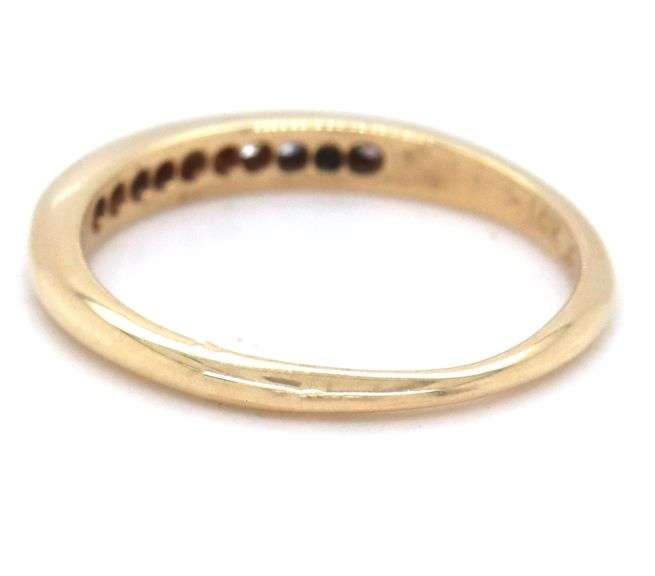 Sparkling Little 14K YG Channel Set Diamond Band