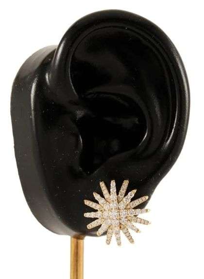 David Yurman 1.76ctw Pave Diamond Starburst Stud Earrings in 18K