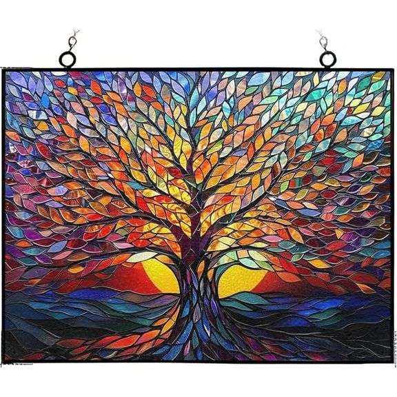 Tree of Life Stained Glass Suncatcher
