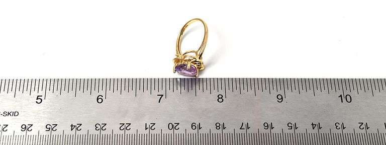Meaningful 10K Yellow Gold Amethyst Gemstone Ring