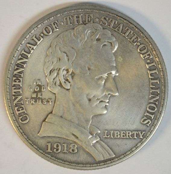 1918 Lincoln Commemorative Half Dollar. Cleaned AU