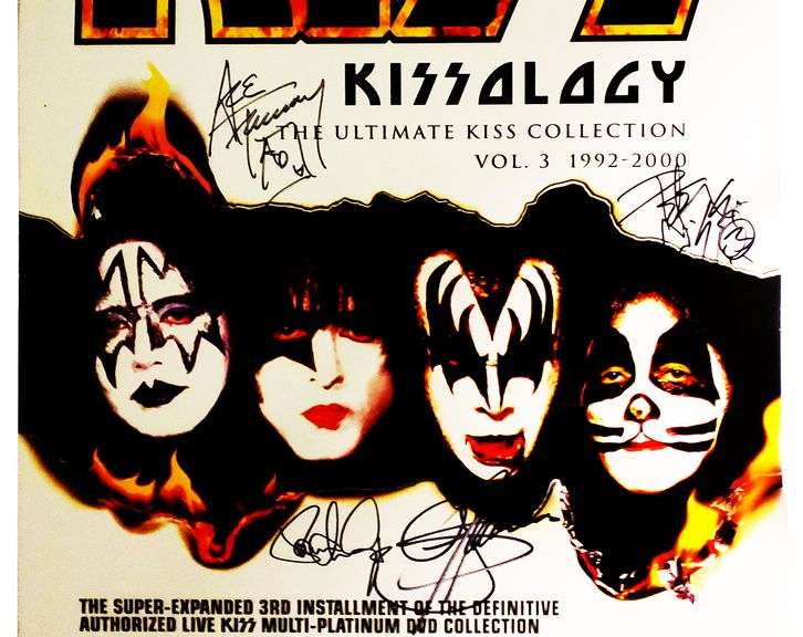 KISS Full Band Autographed  24x36 Poster Photo ACOA
