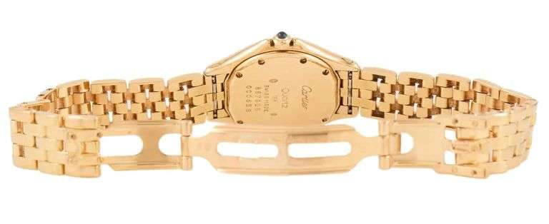 Cartier Panthere Cougar 887906, 26MM, Silver Dial, 18K Yellow Gold Ladies Watch