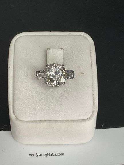 Wow! Certified 4+ CTTW Natural Diamond Ring set in Platinum