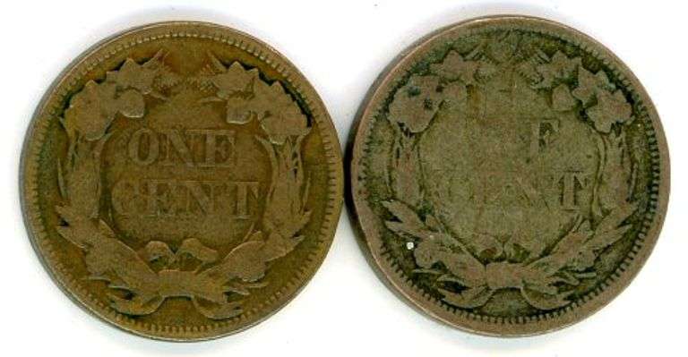 1857 & 1858 Flying Eagle Cents