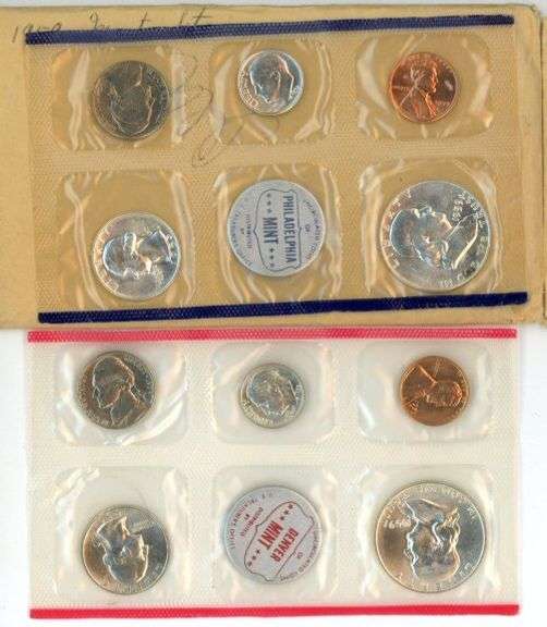 Choice Original 1959 'P' & 'D' Uncirculated Mint Set