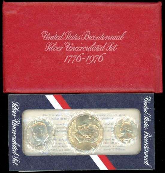 1976 3-Piece Bicentennial Silver Mint Set in Original Packaging