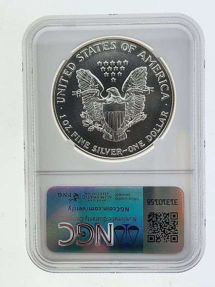 1993 American Silver Eagle, NGC MS69 "Red Book Label"