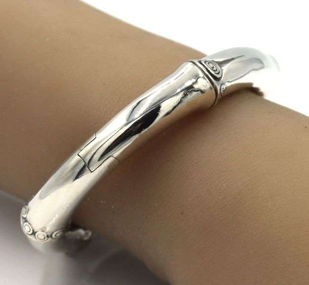 925 Sterling silver John Hardy the planted 10 Bamboos bangle bracelet