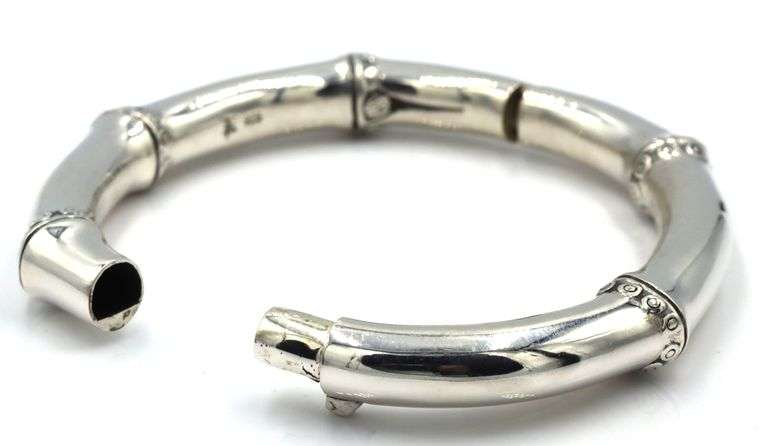 925 Sterling silver John Hardy the planted 10 Bamboos bangle bracelet