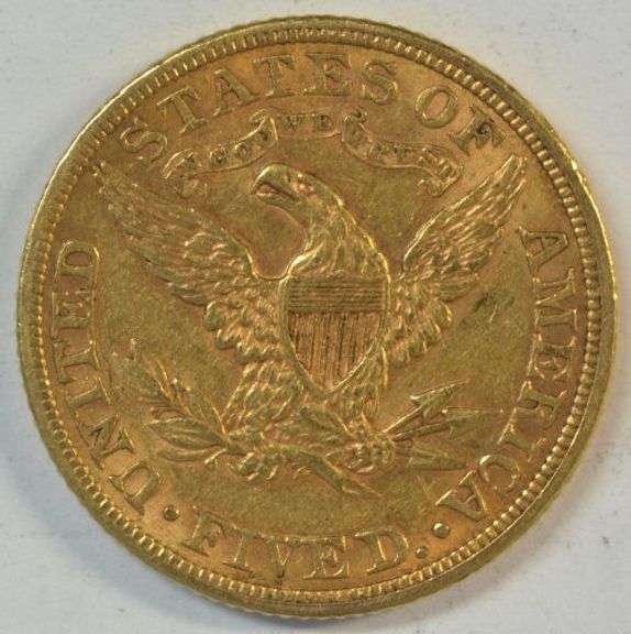1886-P $5 Liberty Head Gold Half Eagle Near BU Better Date Strong Eye Appeal