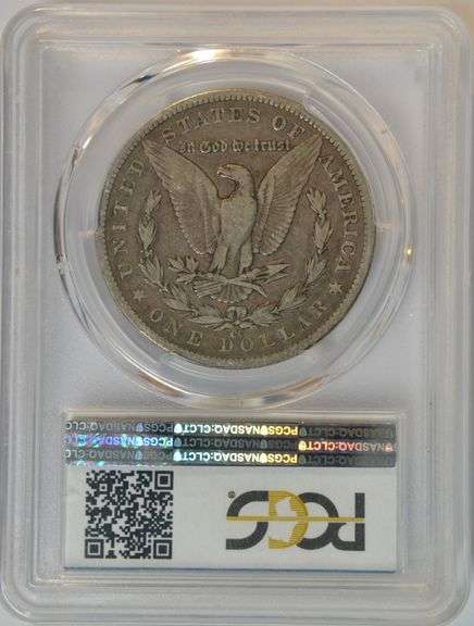 Scarce collectible 1890-CC Morgan Silver Dollar. PCGS VG10
