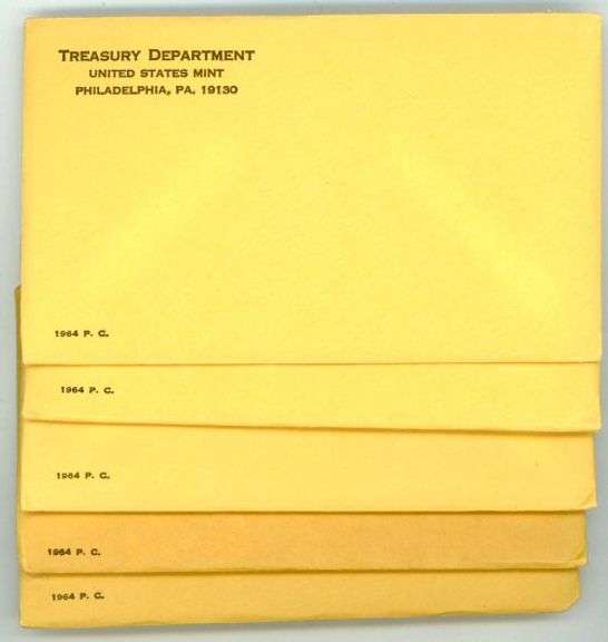 5 Fresh original UNOPENED 1964 Silver Proof Sets