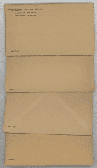 Fresh Scarce run of 4 Different UNOPENED Silver Proof Sets 1956 to 1959