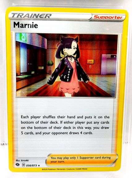 Pokémon 2020 Marnie Holo Trade Card, 8.5
