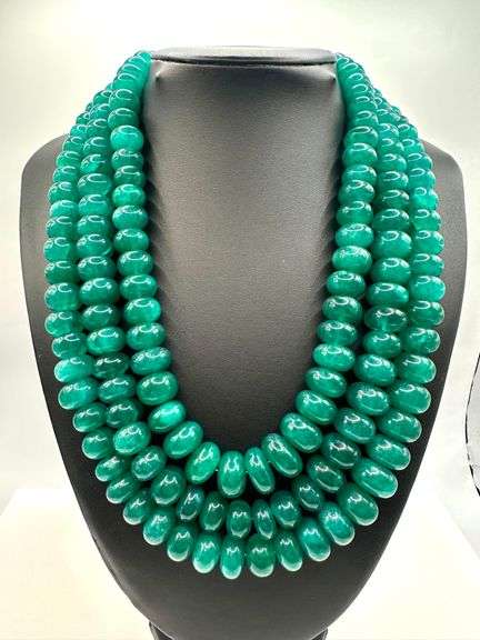 Beautiful 2028 Cttw Majestic Mined From The Earth  Emerald Necklace