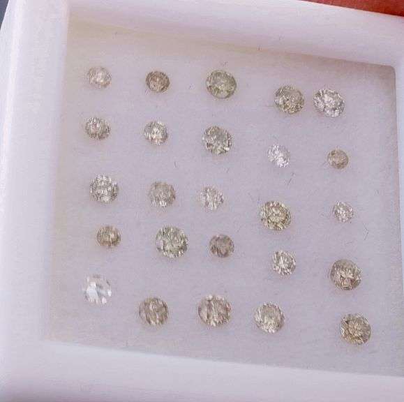 Untreated! .49ct set of real Champagne Diamonds!