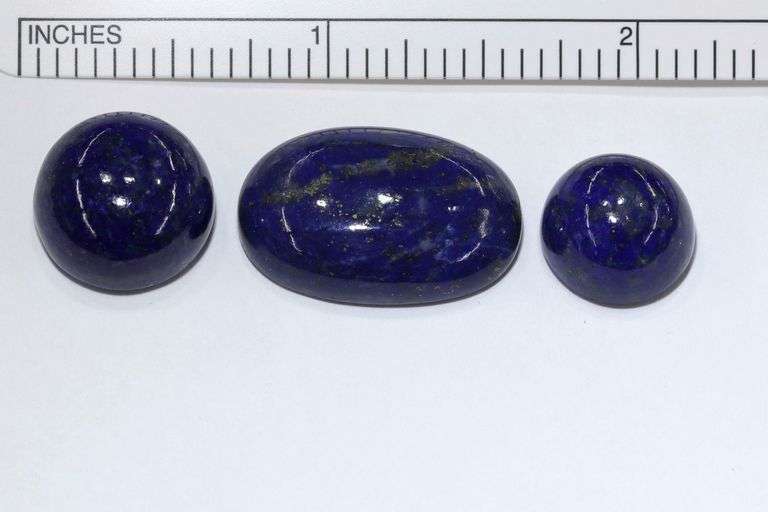 Royal Natural Lapis Cabochons - Lot of 3