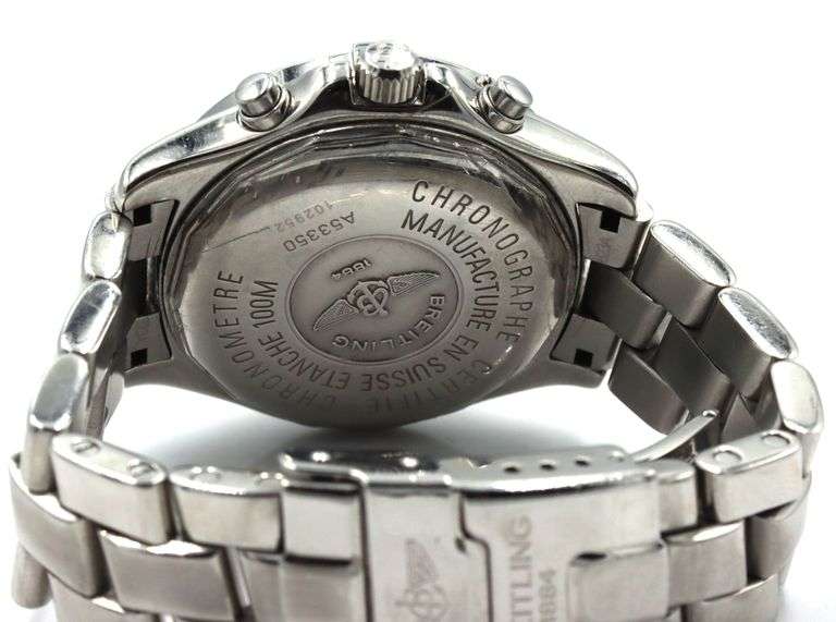 Breitling Colt chronograph quartz black dial watch